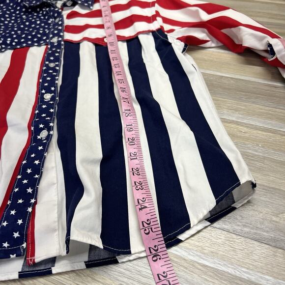 VTG Ruddock Western American Flag Button Up Shirt MADE IN USA Mens Size M - M196 - Picture 6 of 8